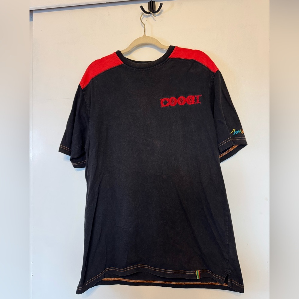 COOGI Black Tee with Red Accents